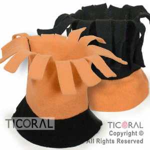 SOMBRERO PAO GALERA CON FLECOS HALLOWEEN COLORES SURTIDOS x 1